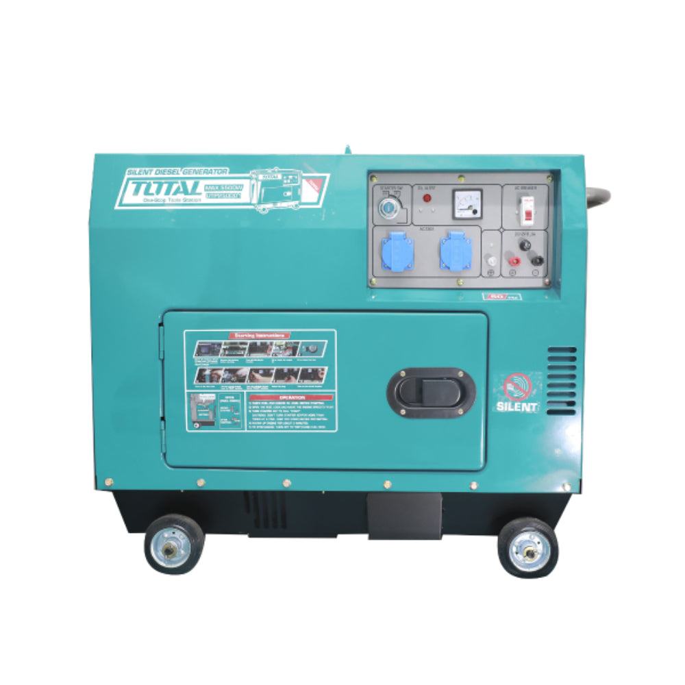 Дизелов безшумен монофазен генератор TOTAL, AVR, 5 kW