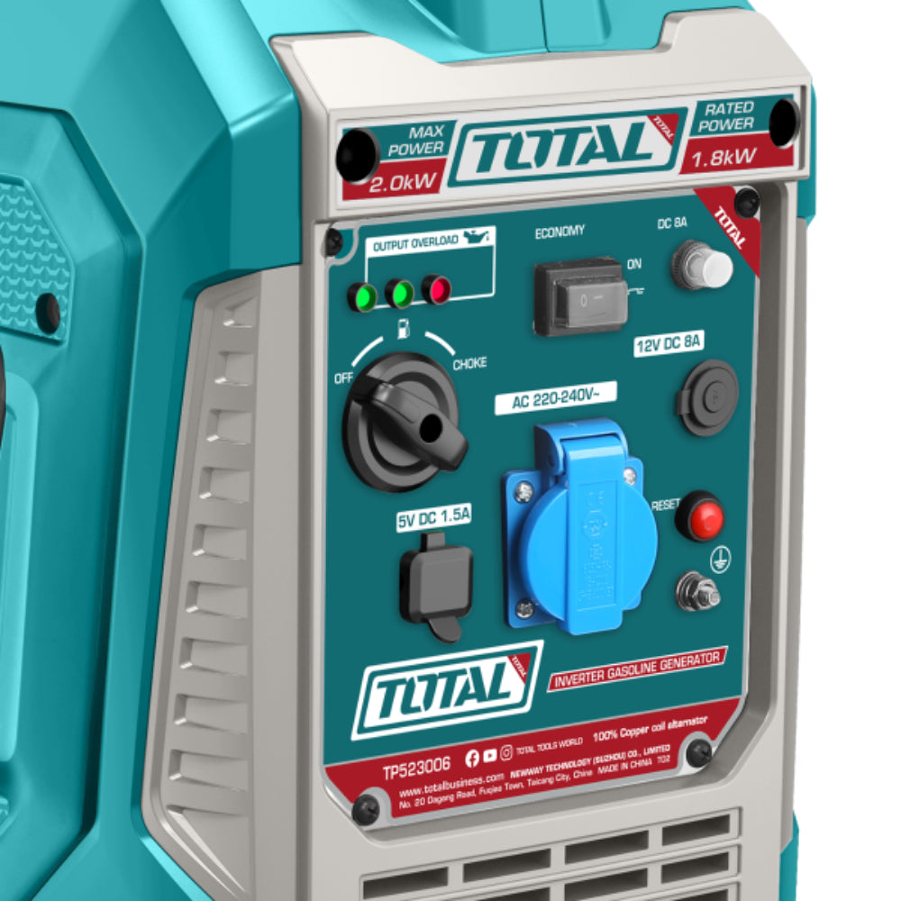 Инверторен бензинов генератор TOTAL INDUSTRIAL, 2 kW