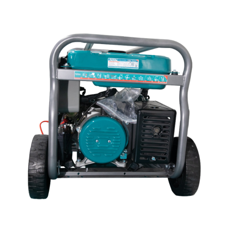 Бензинов генератор с дръжка и колела TOTAL Industrial, 6.5 kW