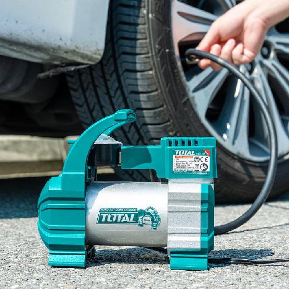 Компресор за гуми TOTAL, 35L/min, 12V, 140 PSI