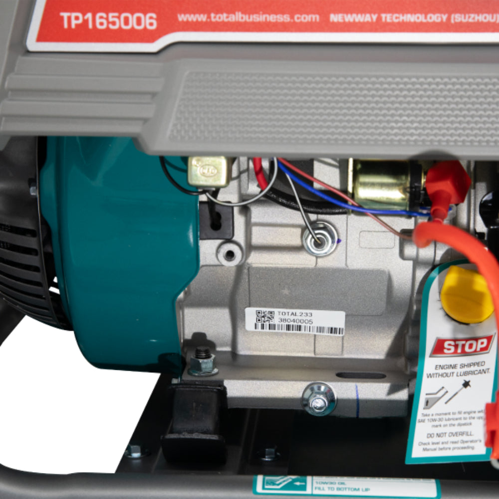 Бензинов генератор с дръжка и колела TOTAL Industrial, 6.5 kW