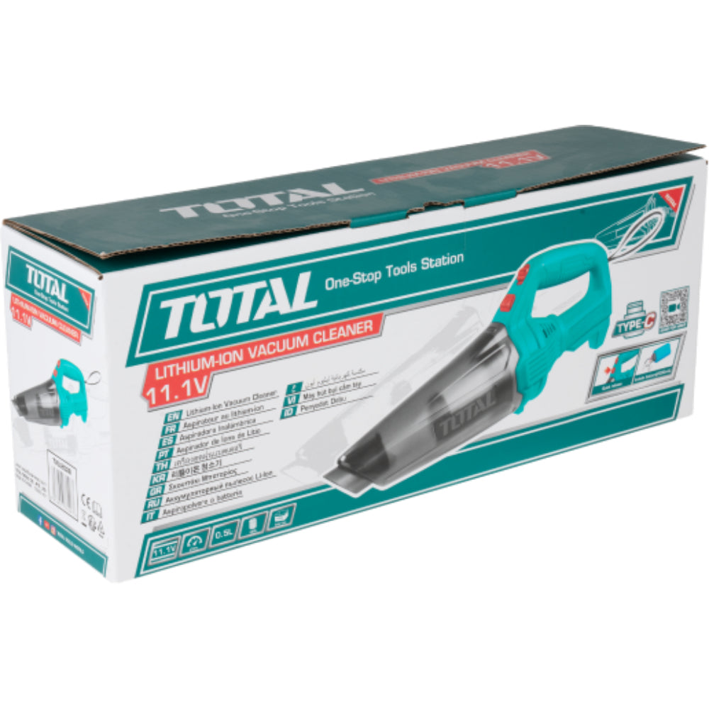Акумулаторна прахосмукачка TOTAL, 12 V, 2000 mAh, 0.5 L
