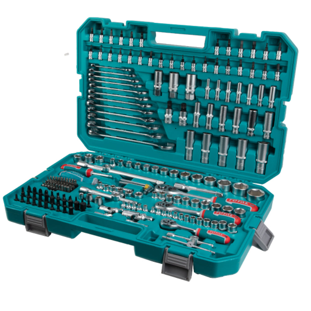 Комплект инструменти TOTAL INDUSTRIAL, 1/4"+ 3/8"+ 1/2", 216 части
