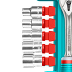 Комплeкт тресчотка и вложки TOTAL INDUSTRIAL, 3/8", 12 части