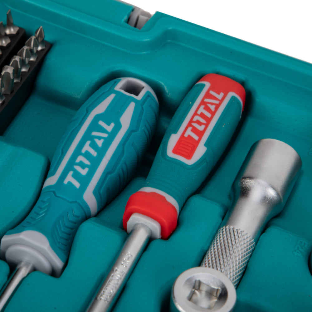 Комплект инструменти TOTAL INDUSTRIAL, 1/4"+ 3/8"+ 1/2", 216 части