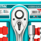 Комплeкт тресчотка и вложки TOTAL INDUSTRIAL, 3/8", 12 части