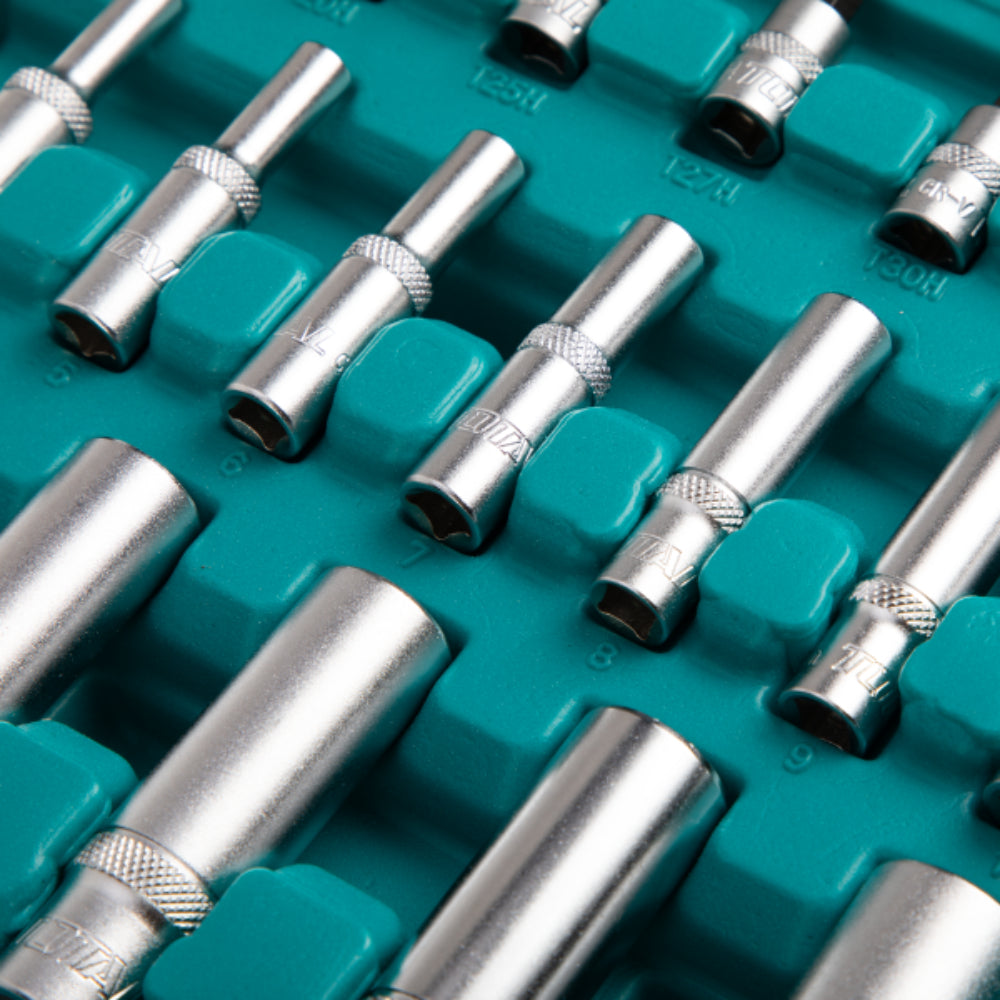 Комплект инструменти TOTAL INDUSTRIAL, 1/4"+ 3/8"+ 1/2", 216 части