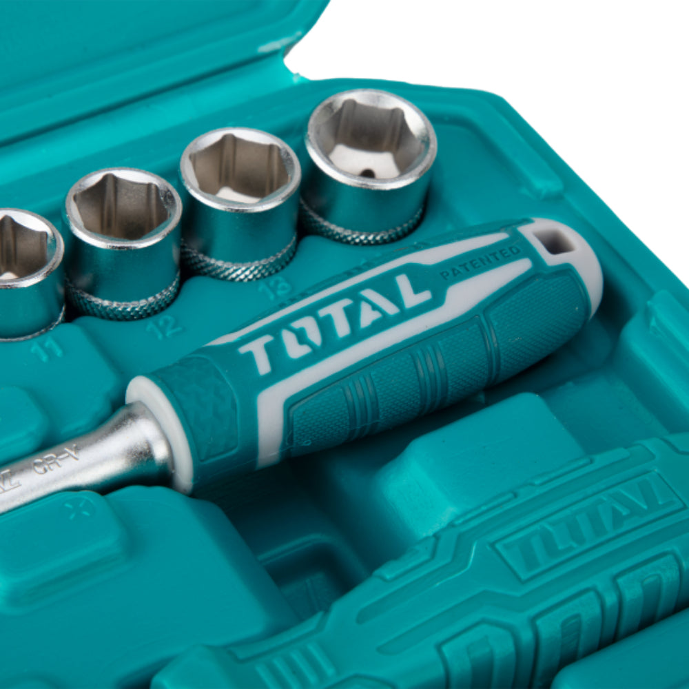 Комплект тресчотка и вложки TOTAL INDUSTRIAL, 1/4", 20 части