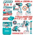 Комплект акумулаторни инструменти TOTAL TOSLI250692E, 20 V, 2 x 4 Ah