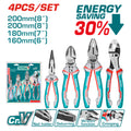 Комплект клещи TOTAL Industrial, CrV, High Leverage, 4 части