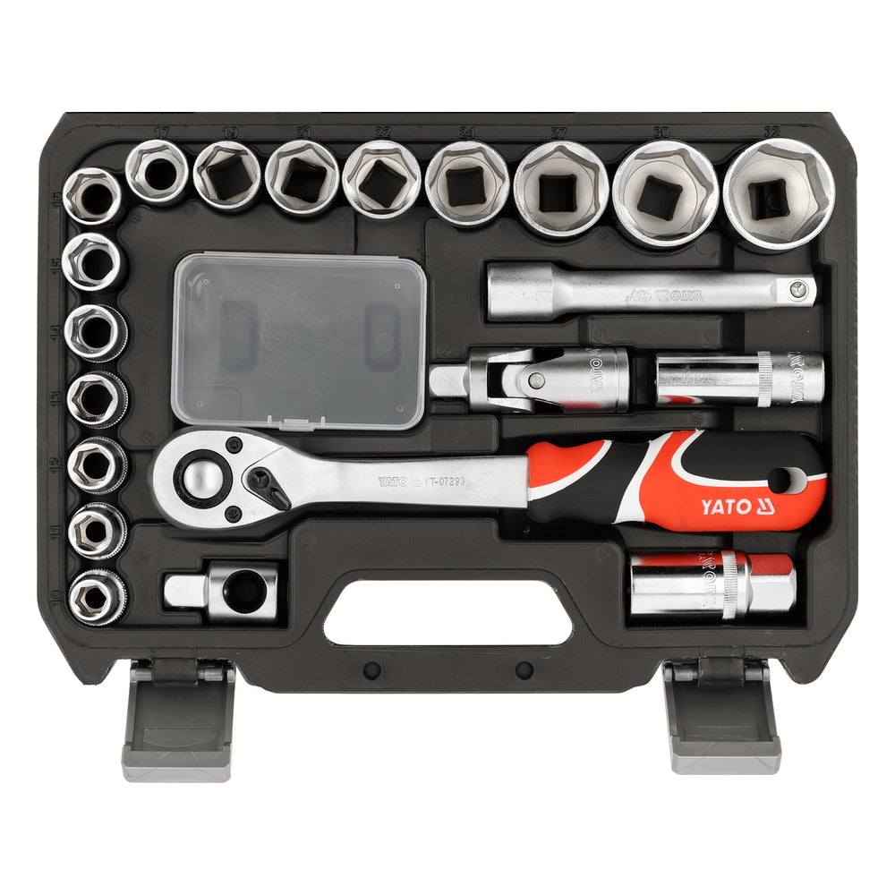 Комплект инструменти YATO, 1/2", 72T, CrV, 24 части