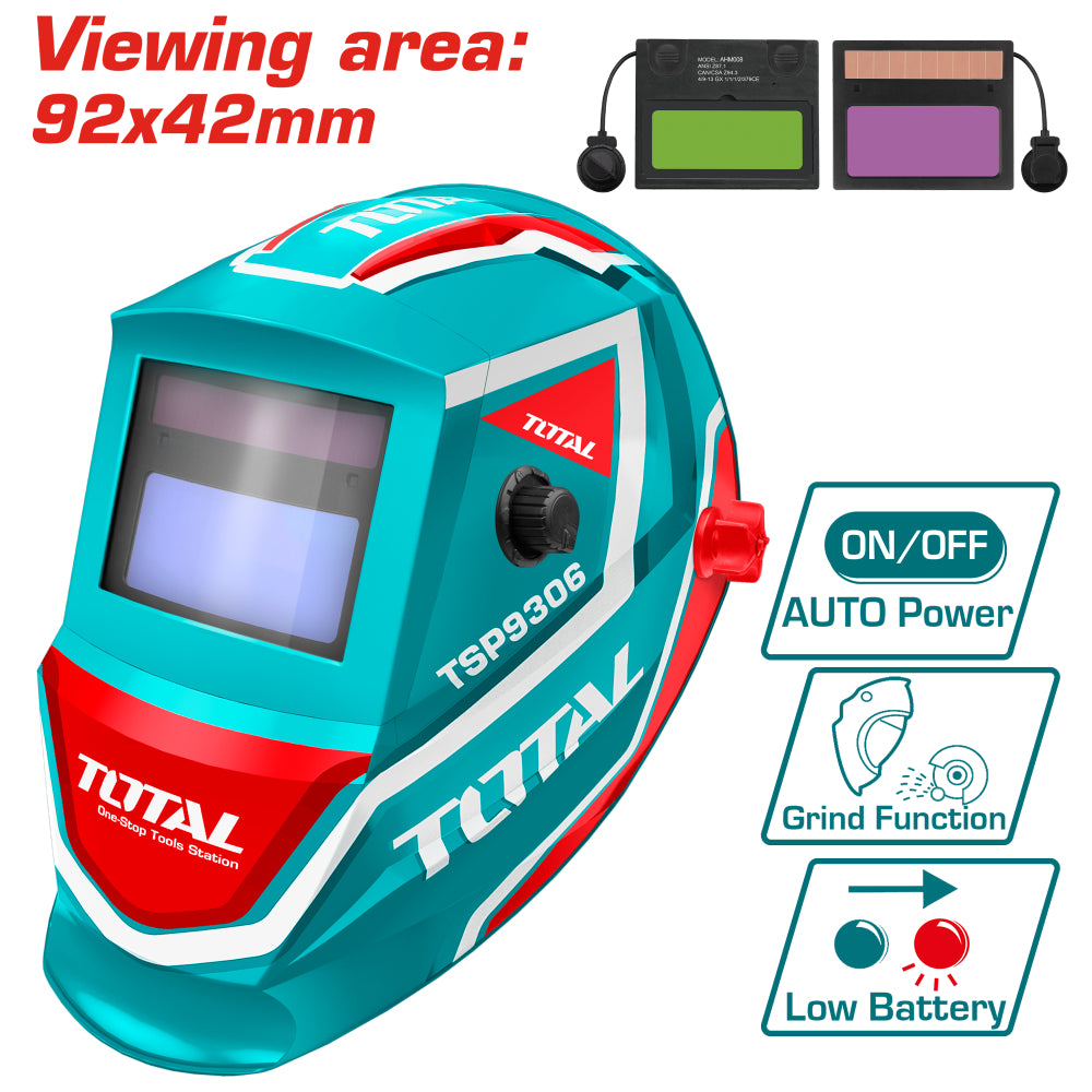 Маска за заваряване TOTAL TSP9306, автоматично затъмняване, UV/IR DIN16