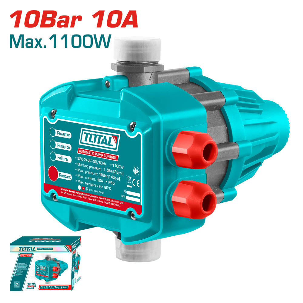 Автоматичен пресостат TOTAL WPS101, 10 Bar, 1"x1"