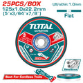 Диск за рязане на INOX TOTAL, Ø 125 x 1.0 mm, 25 броя