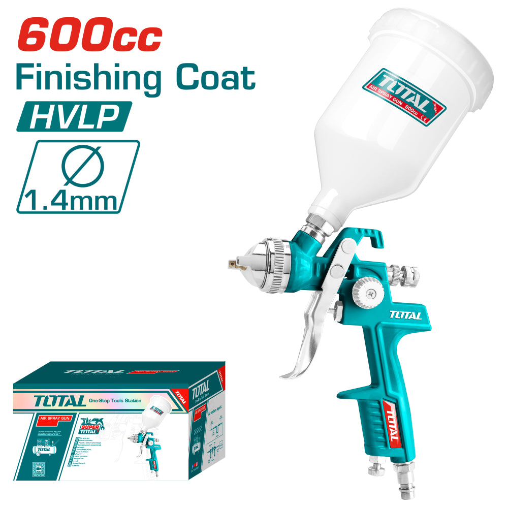 Пистолет за боядисване TOTAL Industrial, HVLP, 600 ml