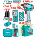 Комплект акумулаторни инструменти TOTAL TOSLI250886E, 16 V, 2 x 2 Ah