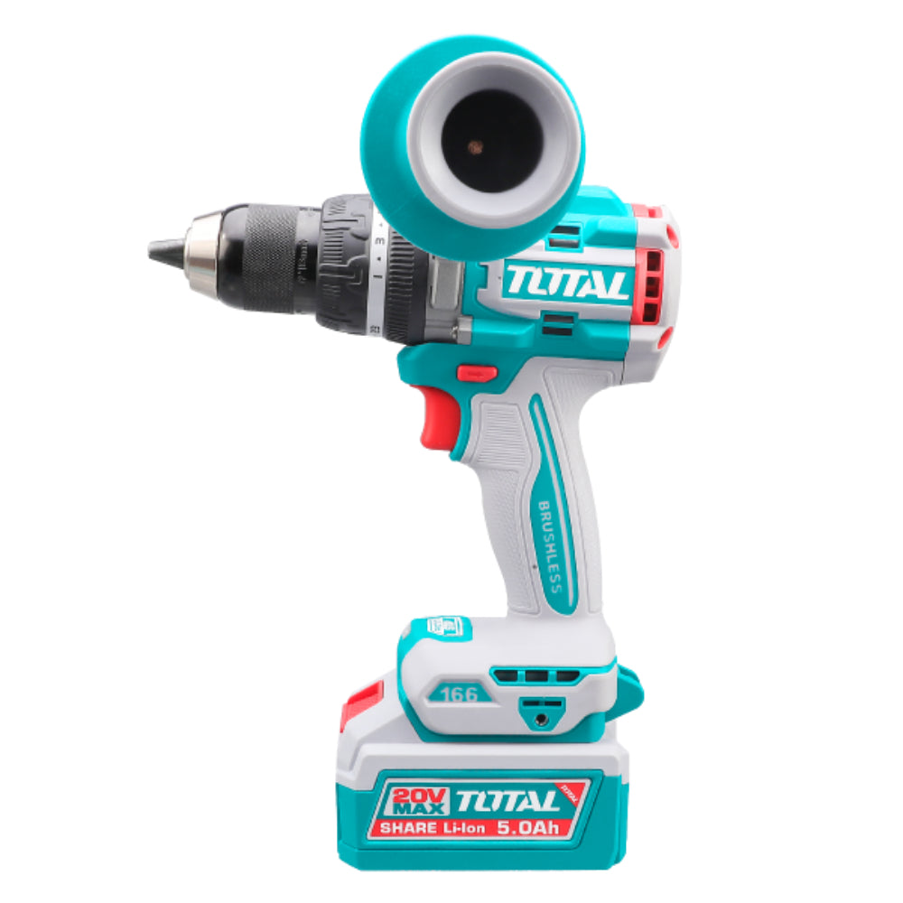 Акумулаторен ударен безчетков винтоверт TOTAL INDUSTRIAL, 20 V, 166 Nm, 2 x 5 Ah