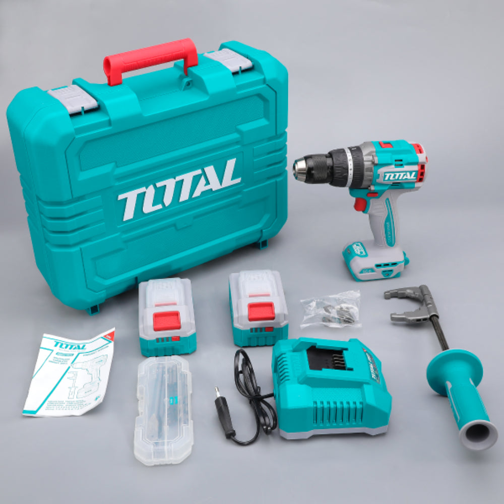 Акумулаторен ударен безчетков винтоверт TOTAL INDUSTRIAL, 20 V, 166 Nm, 2 x 5 Ah