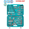 Комплект инструменти TOTAL INDUSTRIAL, 1/4"+ 1/2", 137 части