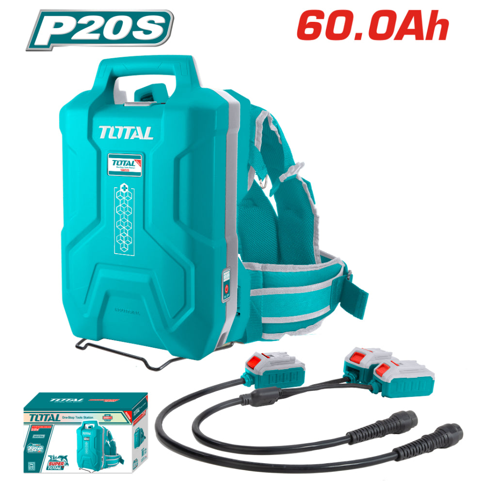 Раница адаптор за акумулаторни батерии TOTAL INDUSTRIAL, 20 V / 40 V, 60 Ah