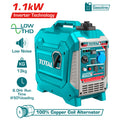 Инверторен бензинов генератор TOTAL INDUSTRIAL, 1.1 kW