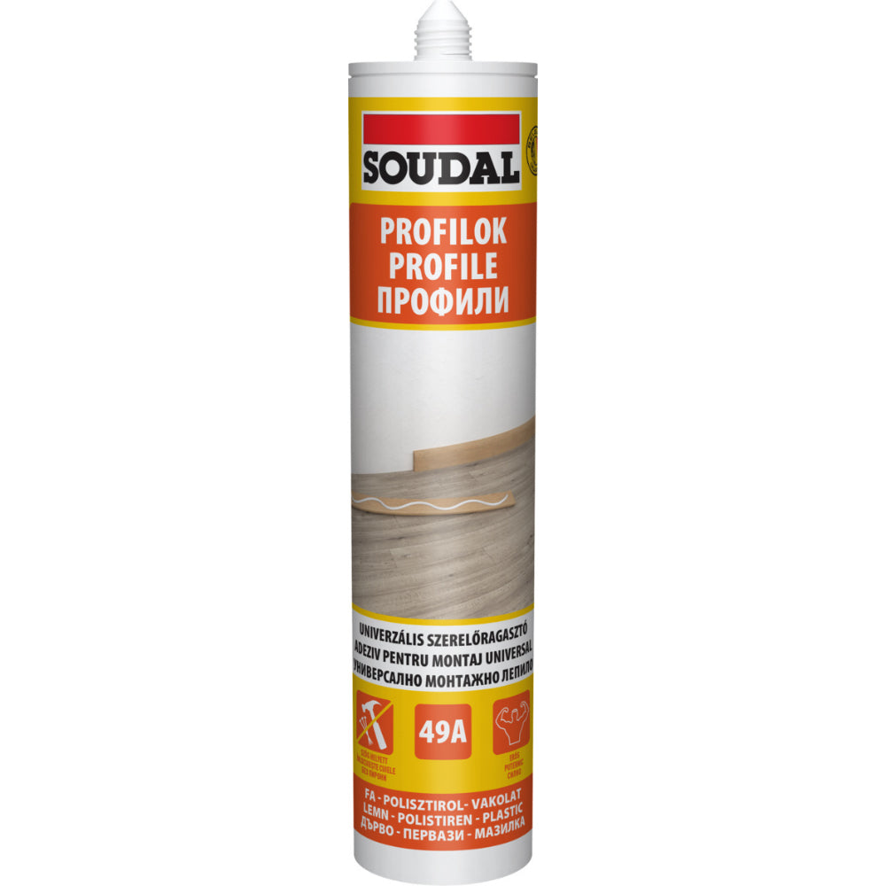 Универсално монтажно лепило SOUDAL 49А, 280 ml, бежов