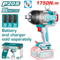 Акумулаторен ударен безчетков гайковерт TOTAL INDUSTRIAL, 3/4", 20 V, без батерия
