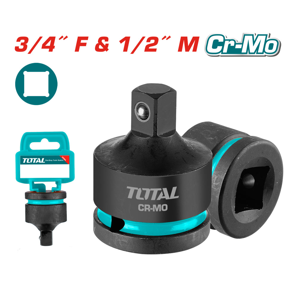 Преходник ударен TOTAL INDUSTRIAL, 3/4"(F) x 1/2"(M)