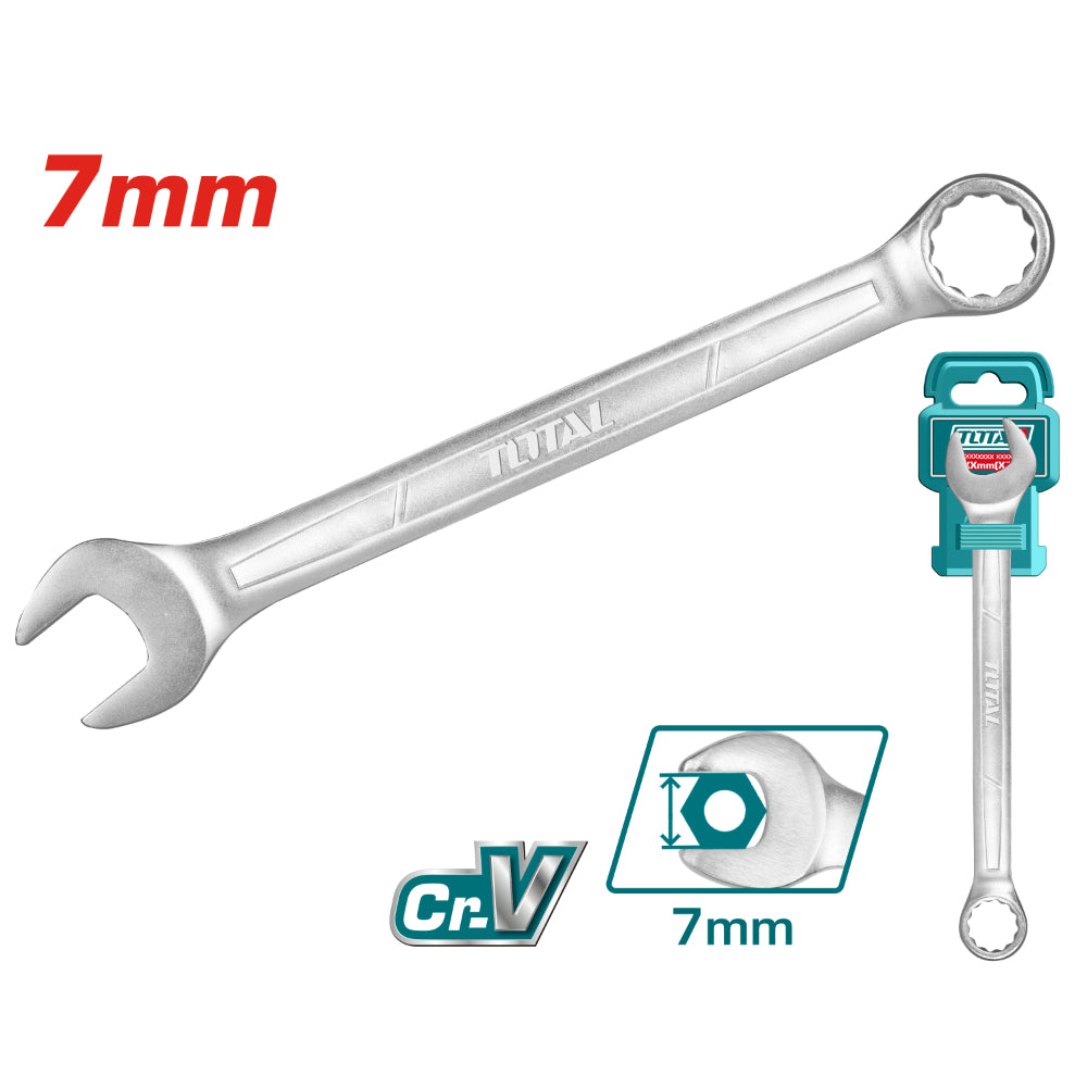 Ключ звездогаечен TOTAL Industrial, CrV, SW 7 x 110 мм