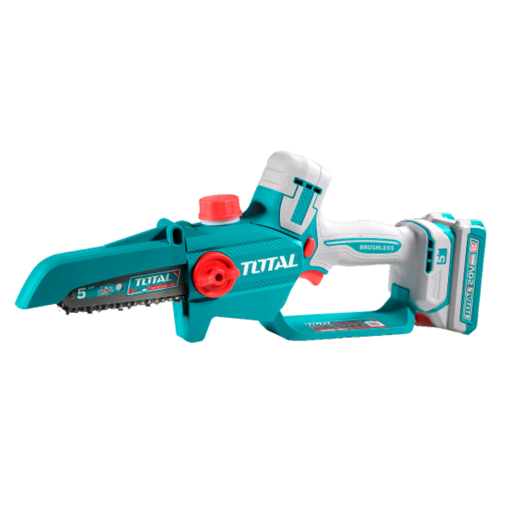 Акумулаторен мини верижен трион TOTAL INDUSTRIAL, 13 cm, 1 x 2 Ah