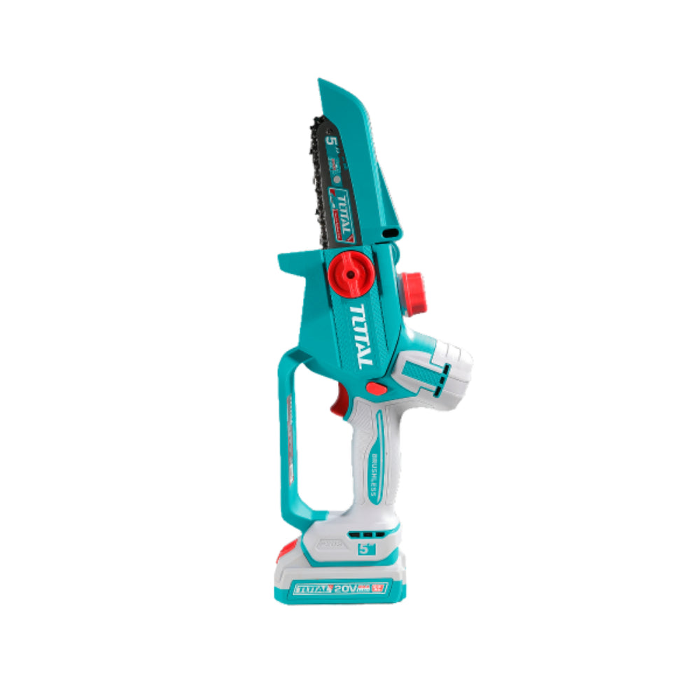 Акумулаторен мини верижен трион TOTAL INDUSTRIAL, 13 cm, 1 x 2 Ah