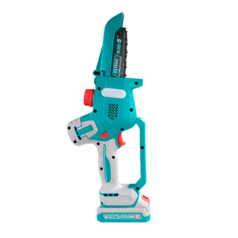 Акумулаторен мини верижен трион TOTAL INDUSTRIAL, 13 cm, 1 x 2 Ah