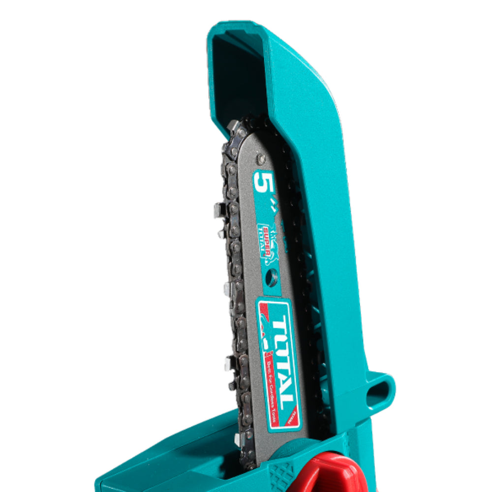 Акумулаторен мини верижен трион TOTAL INDUSTRIAL, 13 cm, 1 x 2 Ah