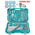 Комплект инструменти TOTAL INDUSTRIAL, 1/2", 1/4", 3/8", 165 части