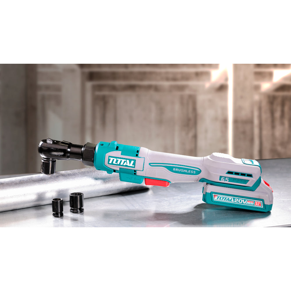 Акумулаторна тресчотка TOTAL INDUSTRIAL, 3/8", 20 V, 65 Nm, без батерия