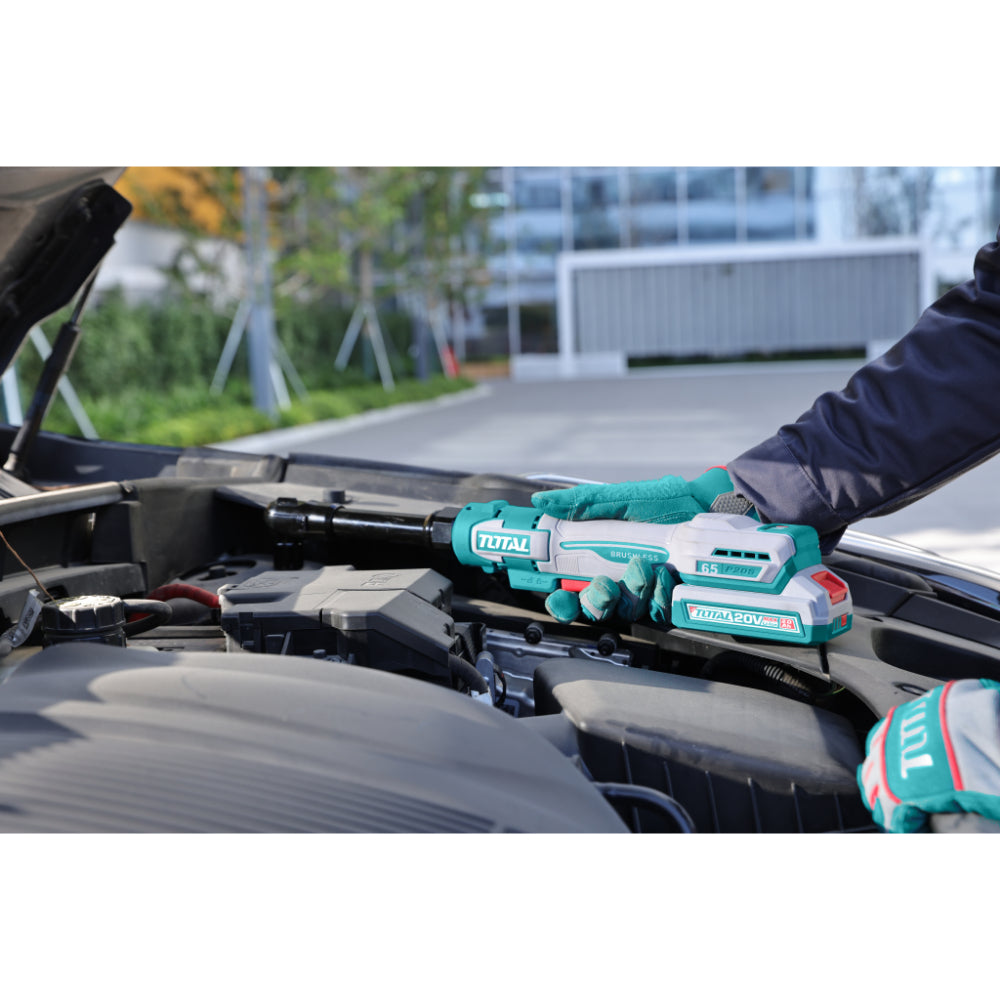 Акумулаторна удължена тресчотка TOTAL INDUSTRIAL, 3/8", 20 V, 65 Nm, без батерия