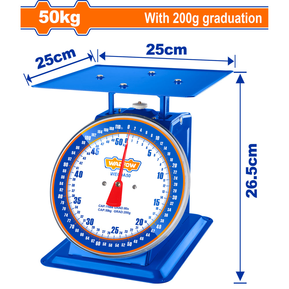 Механична кухненска везна WADFOW, 50 kg