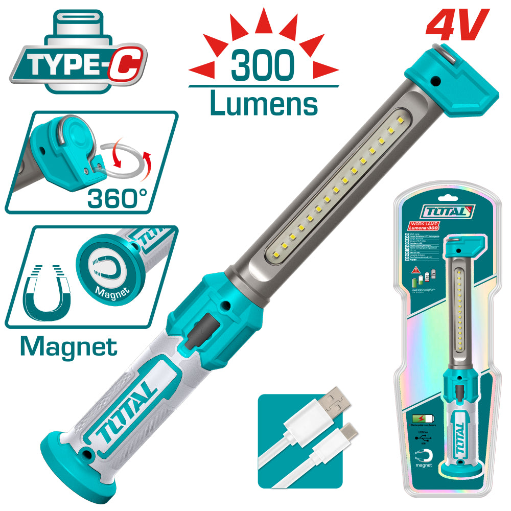 Работна LED лампа TOTAL TWLI043006, 3.5 W