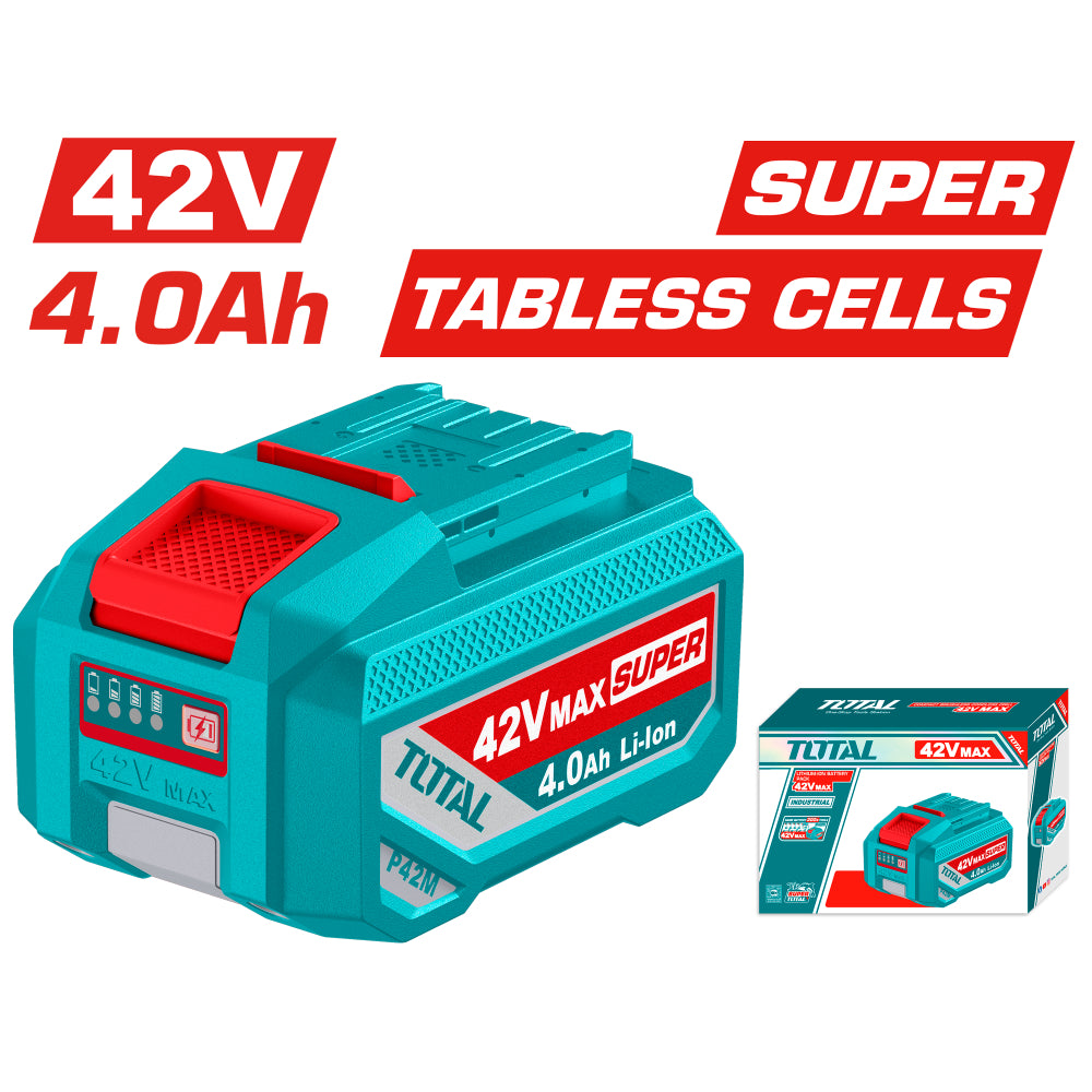 Акумулаторна батерия TOTAL INDUSTRIAL, Li-Ion, 42 V, 4.0 Ah