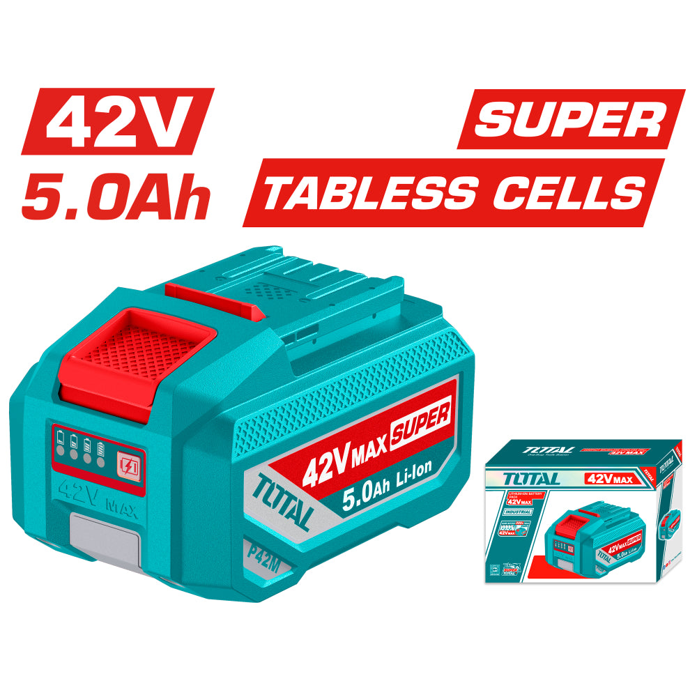 Акумулаторна батерия TOTAL INDUSTRIAL, Li-Ion, 42 V, 5.0 Ah