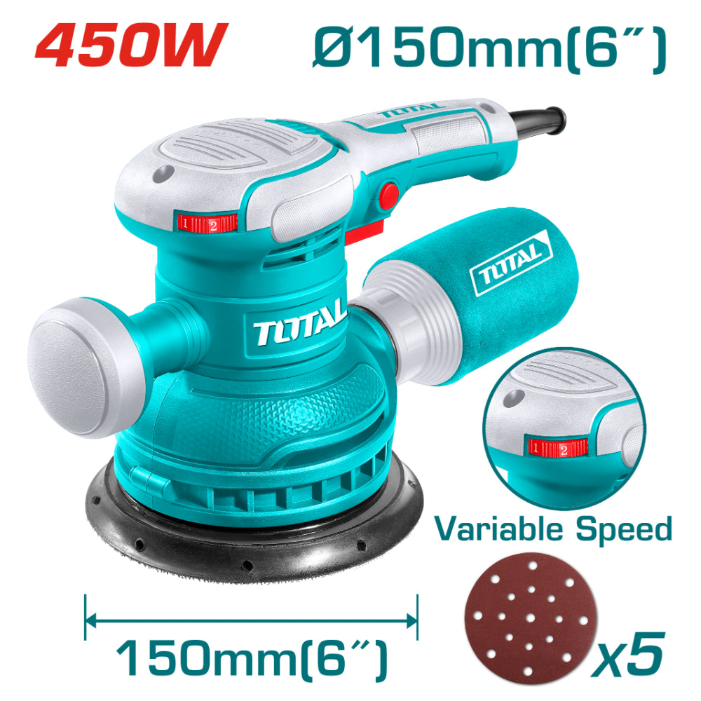 Ексцентършлайф TOTAL INDUSTRIAL, Ф 150 мм, 450 W