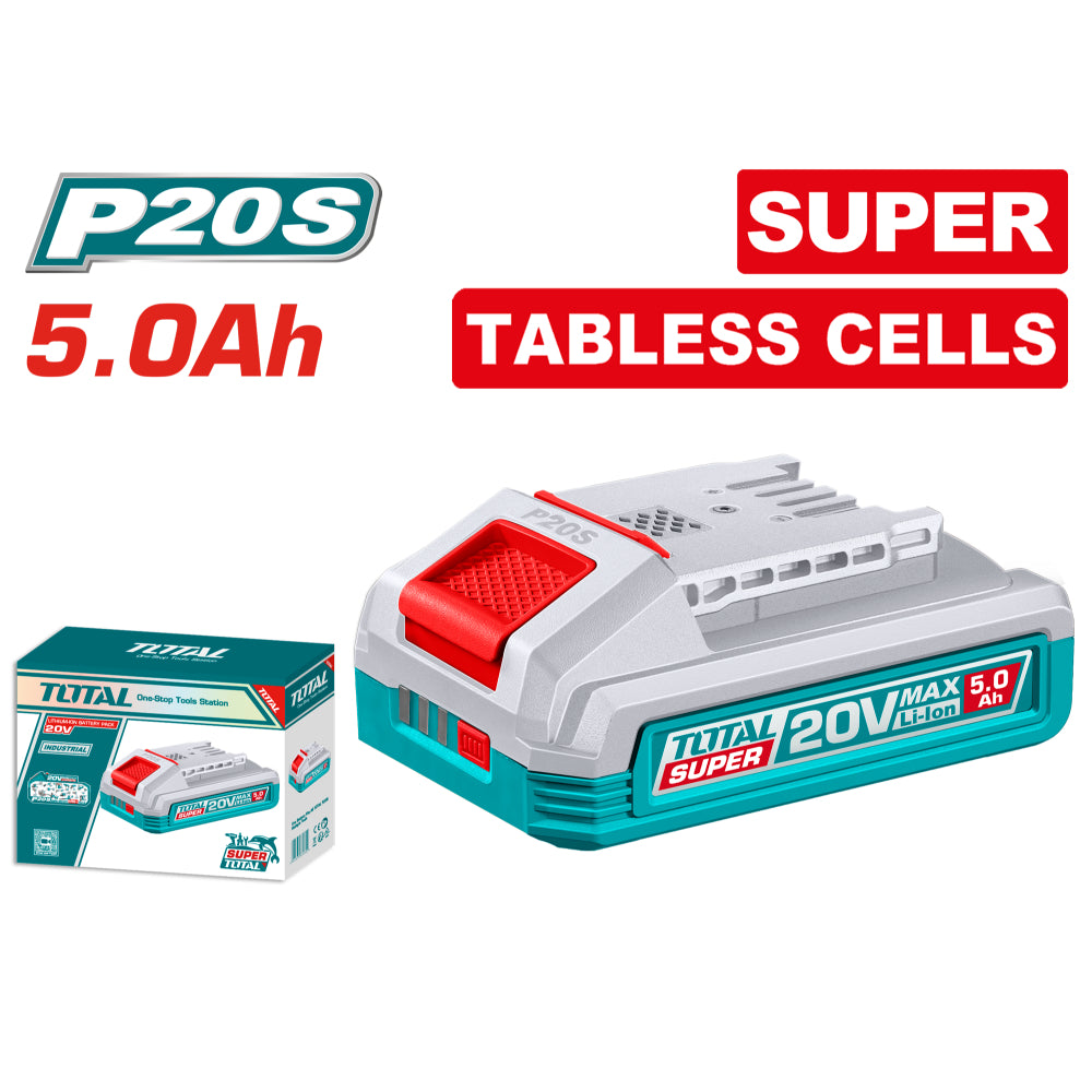 Акумулаторна батерия TOTAL INDUSTRIAL, Li-Ion, 20 V, 5.0 Ah