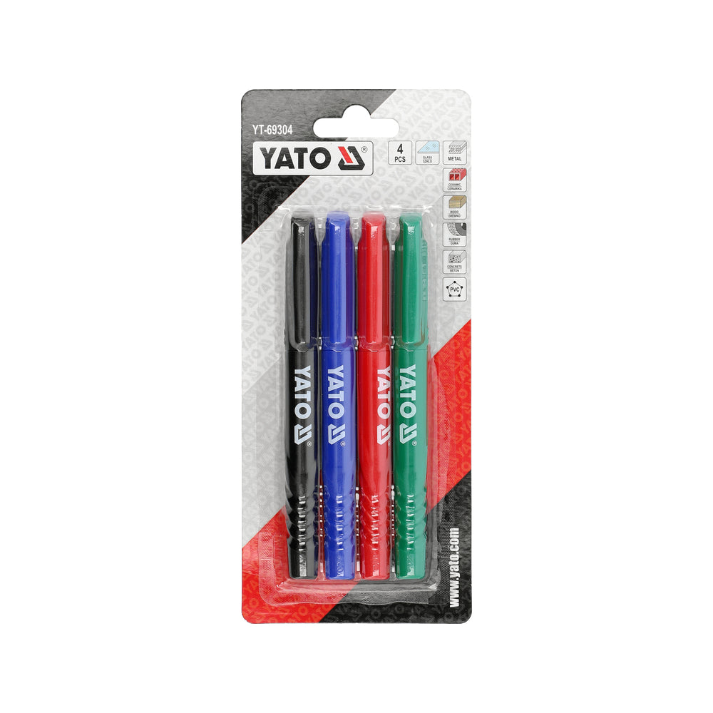 Комплект маркери YATO, 4 броя