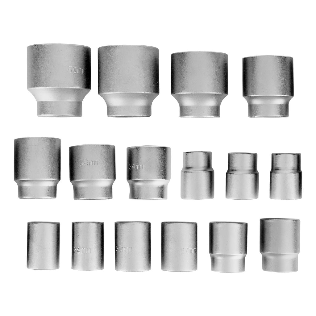 К-т инструменти,  20 части, 3/4", вложки 19-50 мм, метален куфар MTX