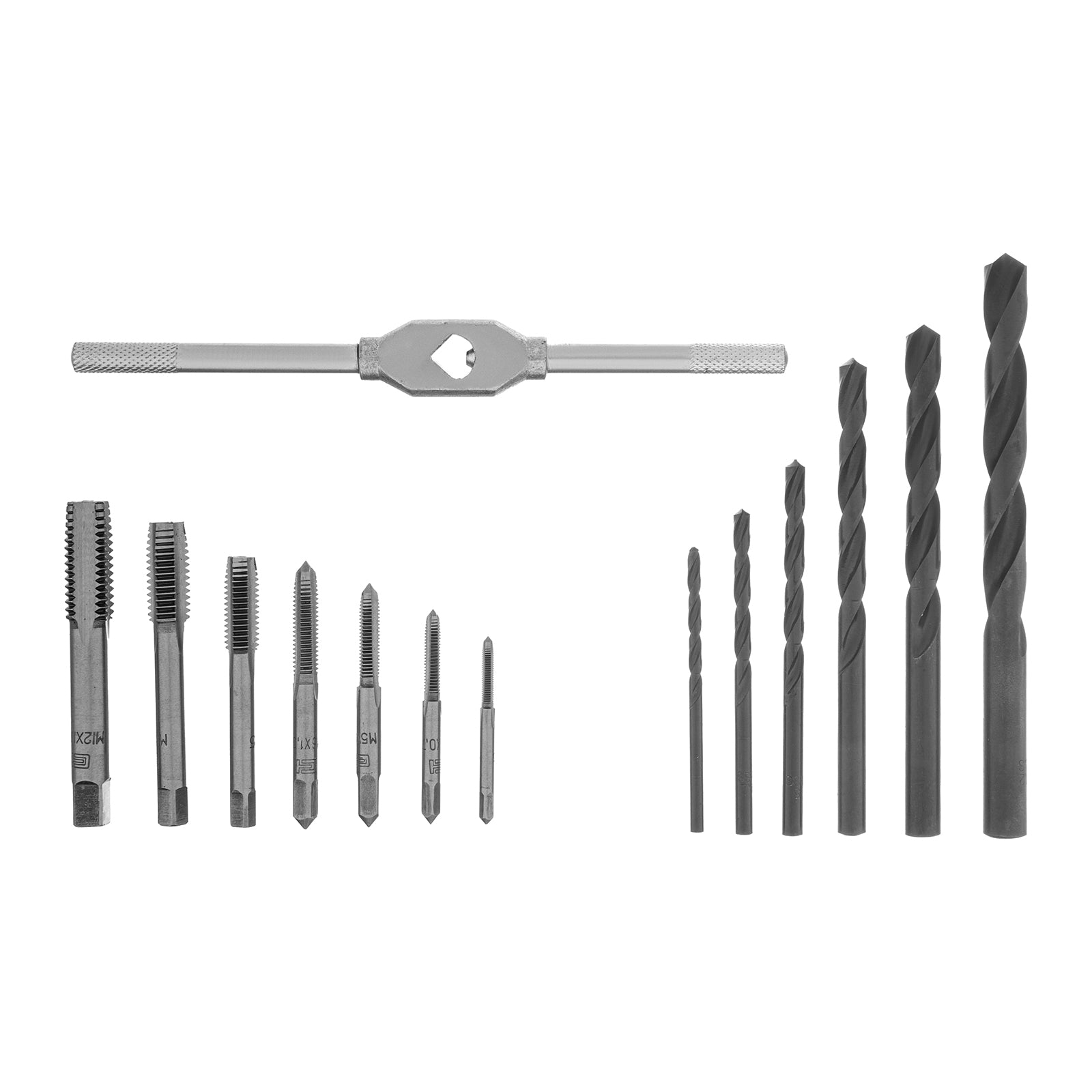 К-т свредла (2,5-10,2 mm) и метчици (М3-М12), 15 части