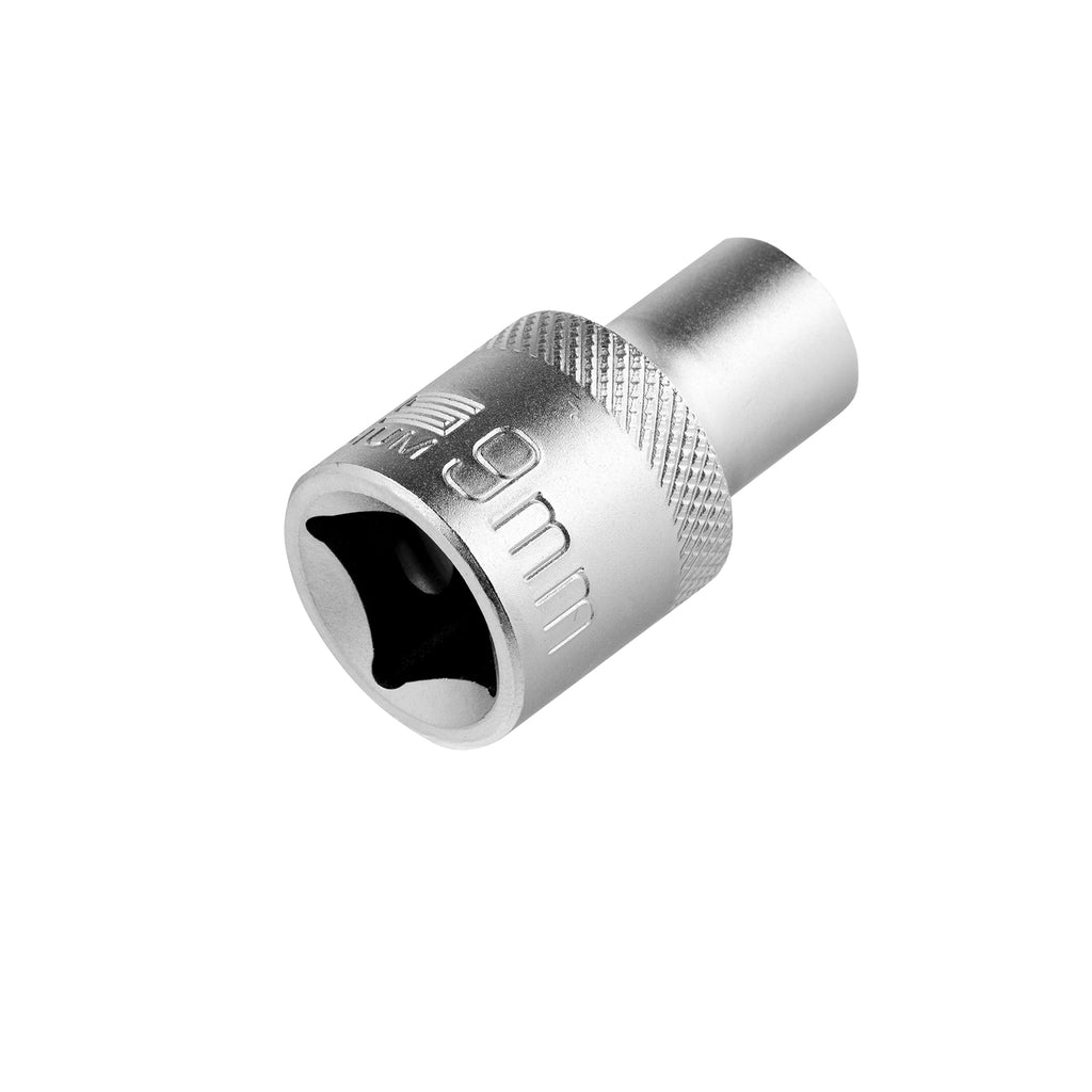 Вложка 9 мм, 12-стенна, CrV, 1/2", хромирана Stels