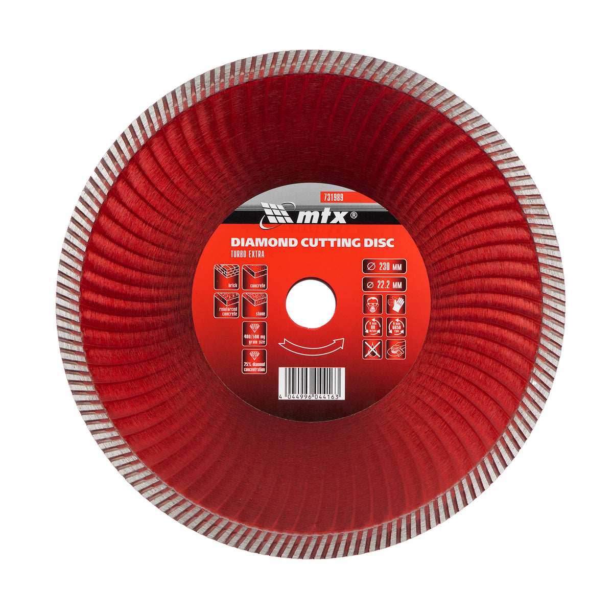 Диск диамантен за сухо рязане Turbo Extra, 230 х 22,2 мм MTX