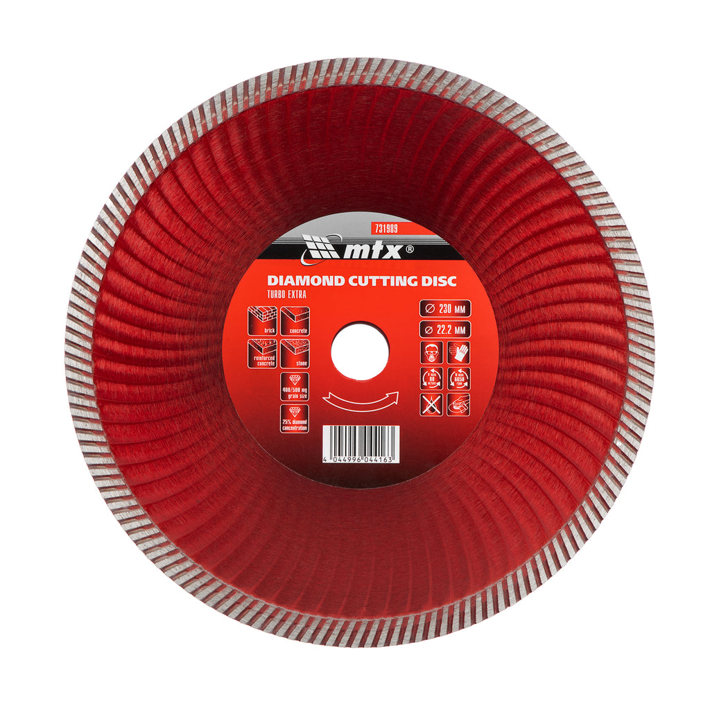 Диск диамантен за сухо рязане Turbo Extra, 230 х 22,2 мм MTX