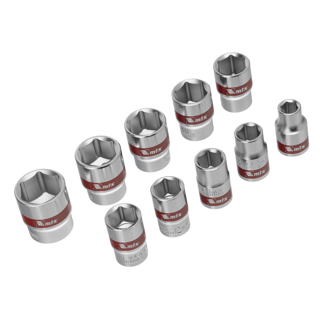 К-т вложки,  3/8",  6-стенни, 10 бр., 8-19 мм MTX