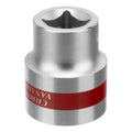 Вложка, 1/2", 23 мм, шестостенна, CrV, хромирана MTX